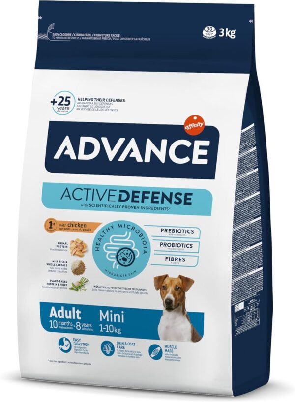 Advance Mini Adult 3 kg – Pienso Premium para Perros de Raza Pequeña