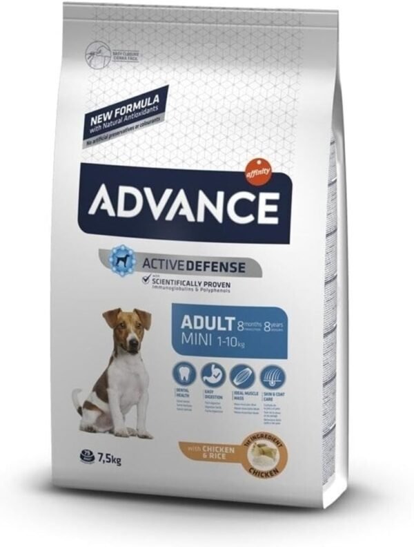 Advance Mini Adult 7,5 kg – Pienso Premium para Perros de Raza Pequeña