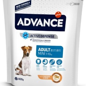 Advance Dog Mini Adult Pollo & Arroz 800 g – Pienso Premium para Perros de Raza Pequeña