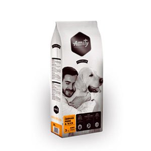 Amity Premium Adult Pork & Rice – Saco 15 kg • Pienso con Cerdo Ibérico para Perros Adultos