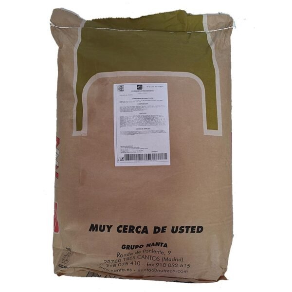 Nanta Perdices Crecimiento 25 kg – Pienso Granulado 22 % Proteína para Perdiz Roja Juvenil