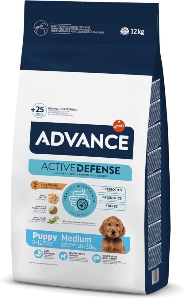 Advance Medium Puppy Pollo 12 kg – Pienso Premium para Cachorros de Raza Mediana (2-15 meses)