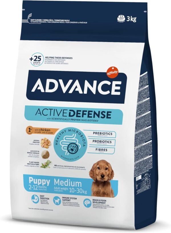 Advance Medium Puppy Pollo 3 kg – Pienso Premium para Cachorros de Raza Mediana (2-15 meses)