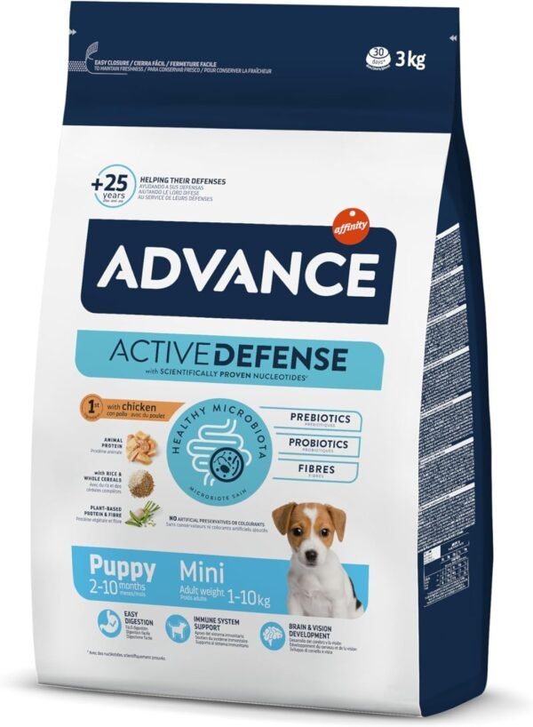 Advance Mini Puppy Pollo 3 kg – Pienso Premium para Cachorros de Raza Pequeña (2-12 meses)