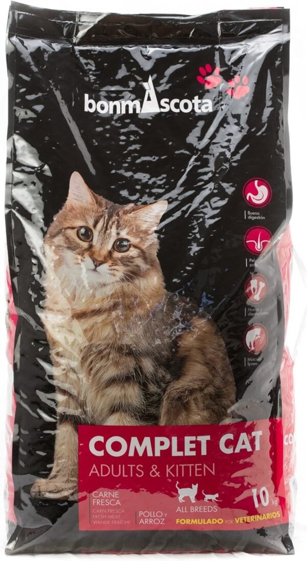 Bonmascota Complet Cat 10 kg – Pienso Premium 32/14 con Alta Carne Fresca para Gatos