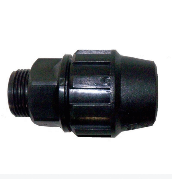 Enlace Mixto 40 mm × 1 ¼" M Macho – Conector de Compresión PP para Tubería PE