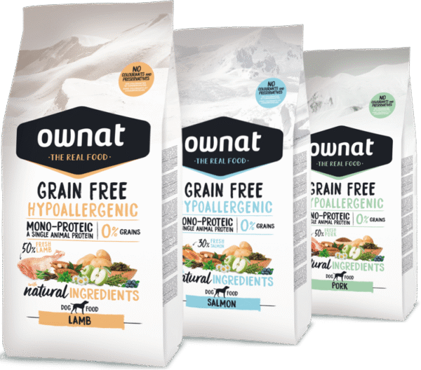Ownat Grain Free Hypoallergenic Salmon 3 kg · Pienso monoproteico sin cereales
