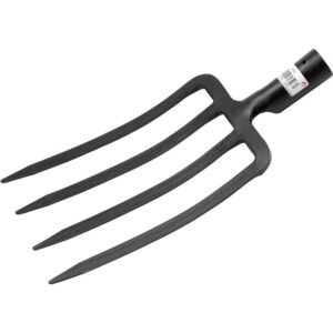 Horca Forjada Bellota 4 Púas – Cabeza Curva 19 cm sin Mango