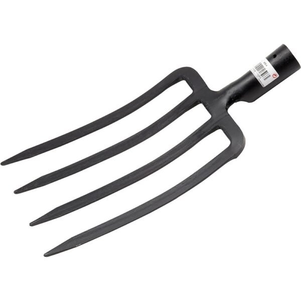 Horca Forjada Bellota 4 Púas – Cabeza Curva 19 cm sin Mango