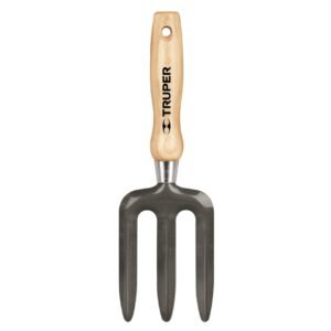 Horca de Jardín 150 mm – Mini-Horquilla de Mano con 3 Púas de Acero