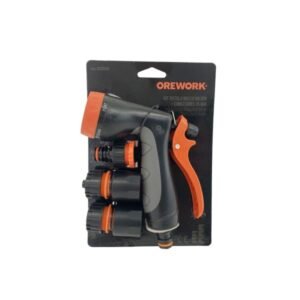 Kit Riego Orework Pro Pistola + 4 Piezas 15 mm (5/8") – Set Completo con Conectores y Adaptador