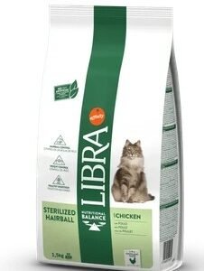 Libra Cat Sterilized Hairball Chicken – Saco 1,5 kg • Control de Bolas de Pelo para Gatos Esterilizados