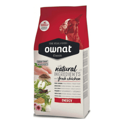 Ownat Classic Energy 4 kg · Alta energía 42 % carne para perros deportistas