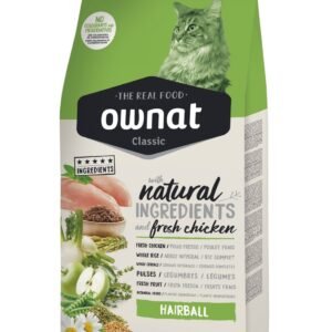 Ownat Classic Cat Hairball 1,5 kg · 8 % fibra & malta contra bolas de pelo