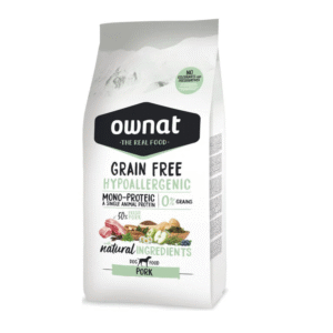 Ownat Grain Free Hypoallergenic Pork 3 kg · Pienso monoproteico sin cereales