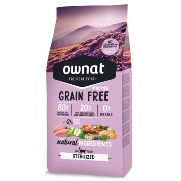 Ownat Grain Free Just Sterilized Cat · Pienso sin cereales para gatos esterilizados