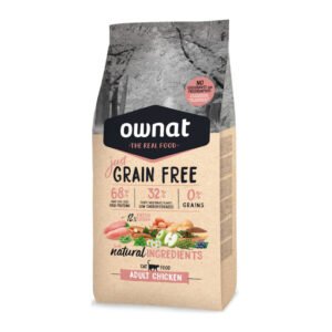 Ownat GF Just Adult Chicken · 20 % pollo fresco sin cereales (3 kg / 7 kg)