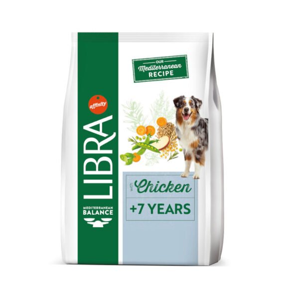 Libra Dog Senior (+7) Chicken – Saco 12 kg • Pienso Completo con Pollo para Perros Mayores de 7 Años