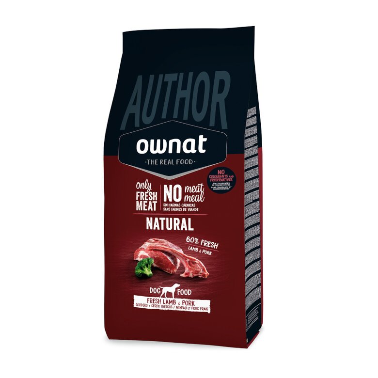 Ownat Author Fresh Lamb & Pork 3 kg · 60 % carne fresca sin cereales