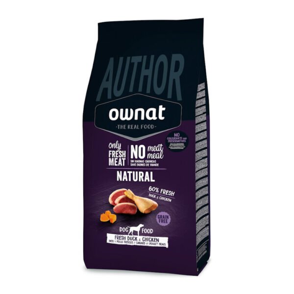 Ownat Author Fresh Duck & Chicken 3 kg · 60 % carne fresca sin cereales