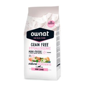 Ownat GF Prime Mini Hypo Lamb 3 kg · Monoproteico de cordero fresco sin cereales